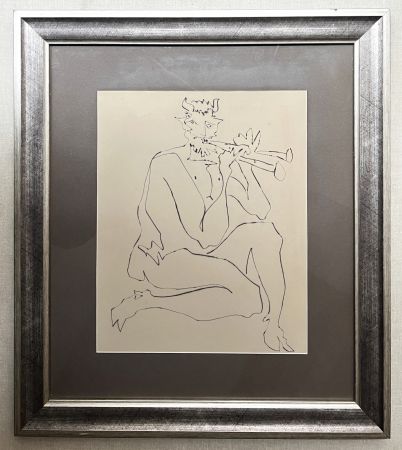 Pointe-Sèche Picasso - FAUNE À LA FLÛTE DOUBLE (Deux Contes, 1948)