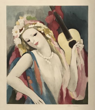 Eau-Forte Et Aquatinte Laurencin - Femme a la Guitare