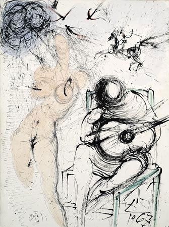 Gravure Dali - Femme a la Guitare (Woman with Guitar)