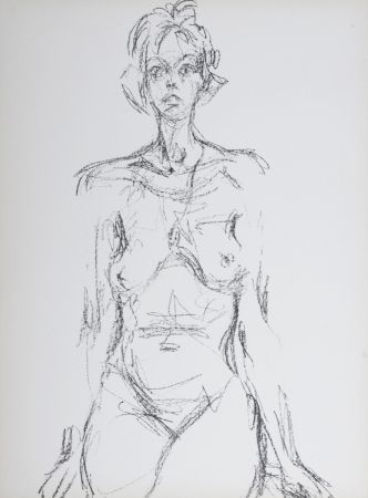 Lithographie Giacometti -  Femme nue, 1961