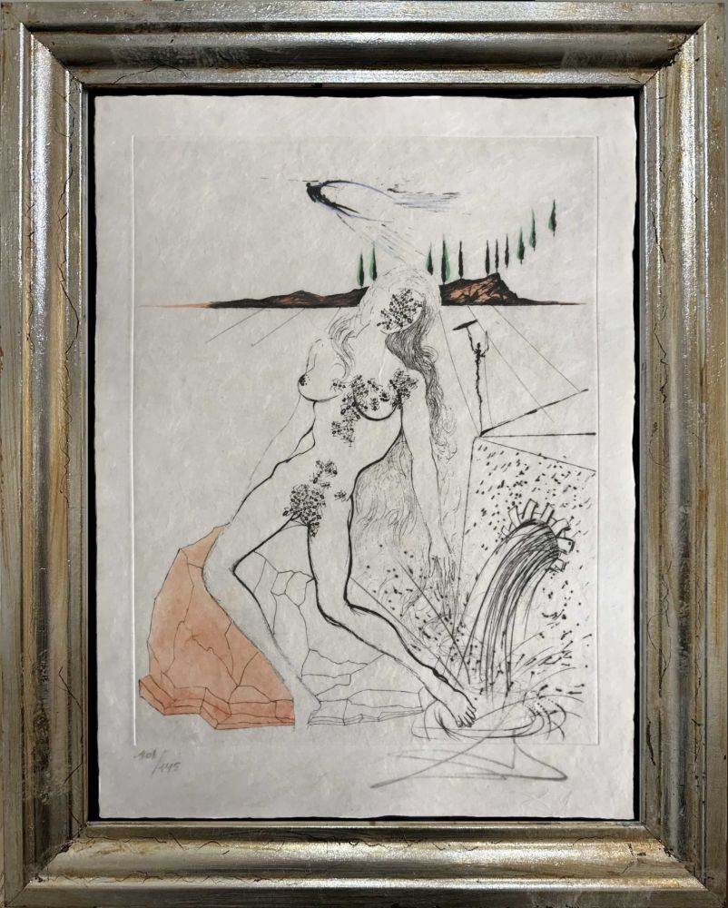 Gravure Dali - Femme à la Fontaine