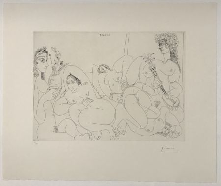 Aquatinte Picasso - Femmes faisant la sieste au soleil