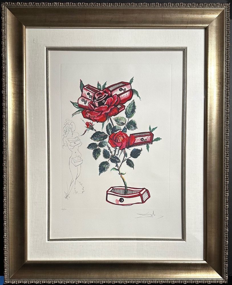 Gravure Dali - Florals Rose