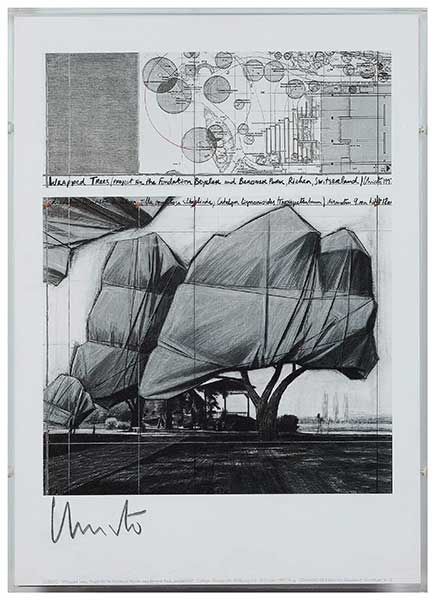 Lithographie Christo - Fondation Beyeler