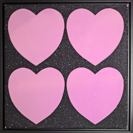 Sérigraphie Warhol - Four Hearts (Painting)