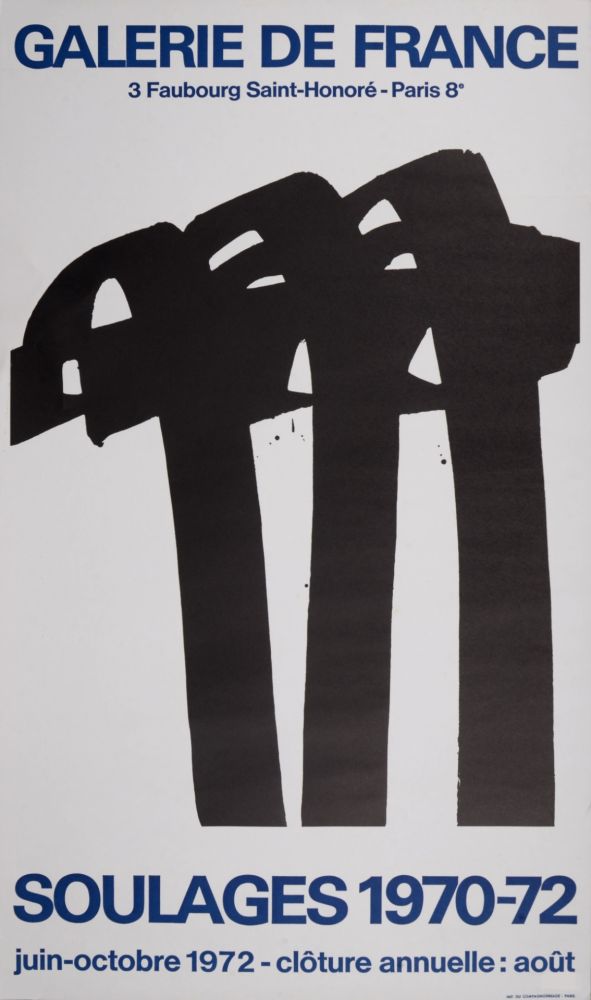 Aucune Technique Soulages - Galerie de France, 1972