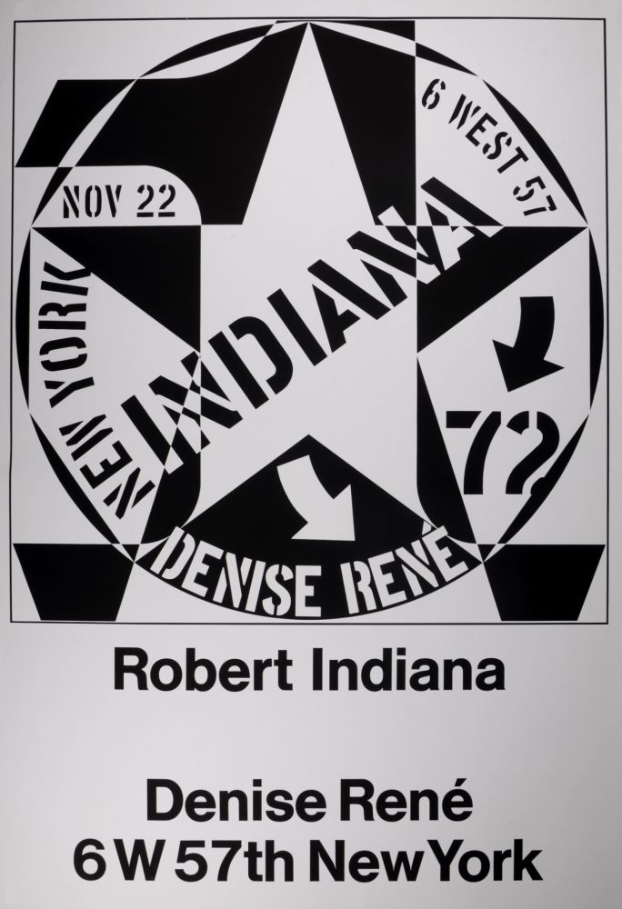 Sérigraphie Indiana - Galerie Denise René, 1972.