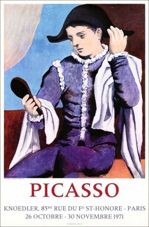 Lithographie Picasso - Galerie Knoedler. « PICASSO » Octobre-Novembre 1971 (Affiche)