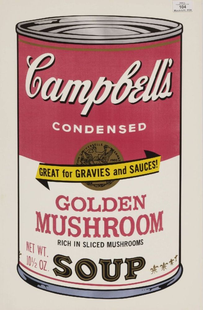 Sérigraphie Warhol - Golden Mushroom (from Campbell's Soup II)