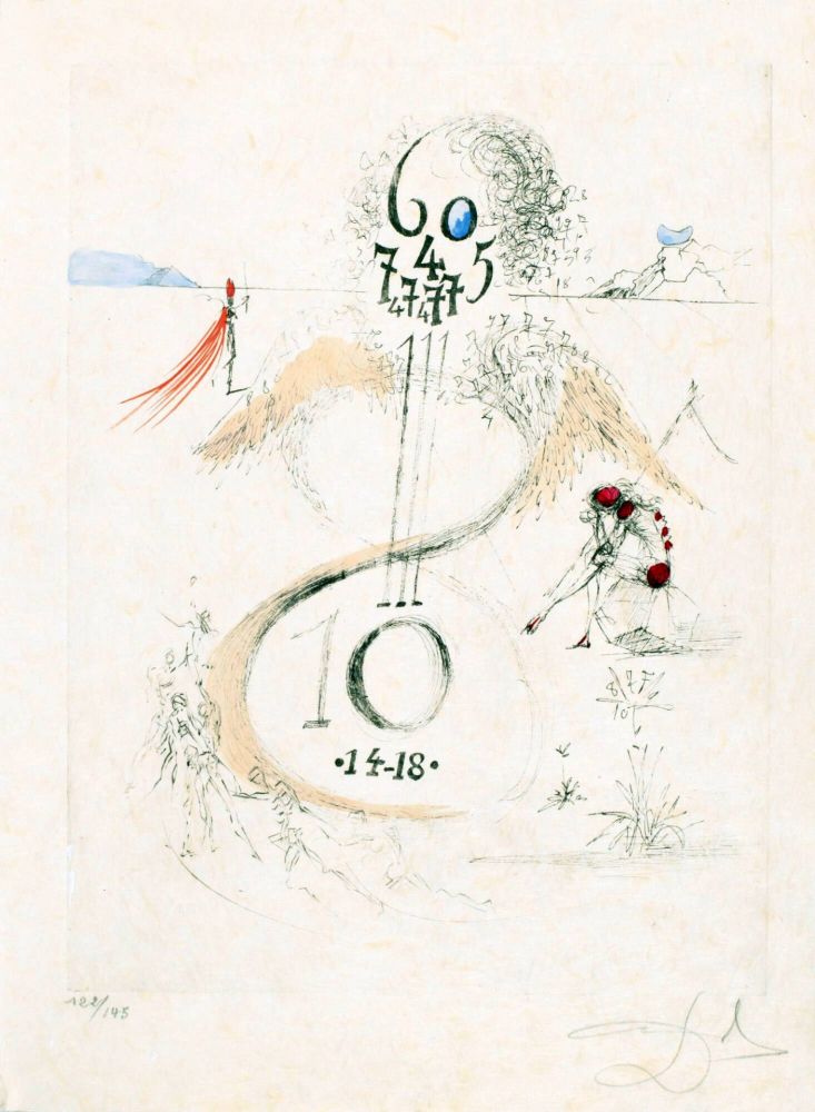 Eau-Forte Dali - Guerre de 1914-1918