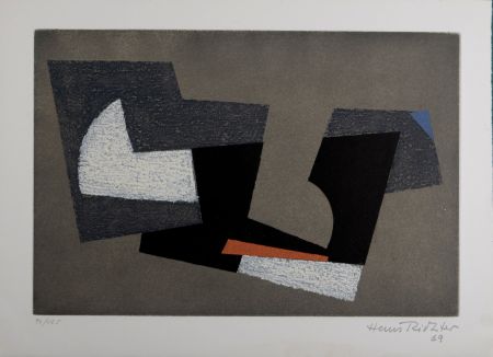 Gravure Richter - Hommage à Marcel Duchamp, 1969 - Hand-signed