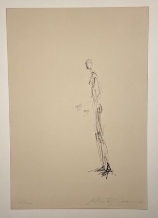 Lithographie Giacometti - Homme debout