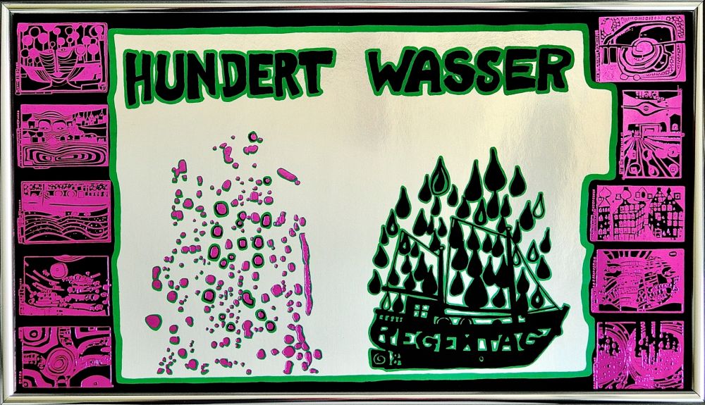 Sérigraphie Hundertwasser - Hundertwasser a rainy day on the Regentag