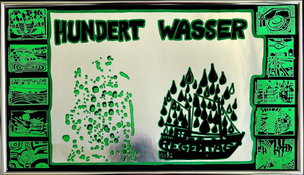 Sérigraphie Hundertwasser - Hundertwasser a rainy day on the Regentag