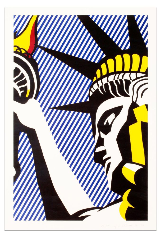 Sérigraphie Lichtenstein - I Love Liberty, 1982