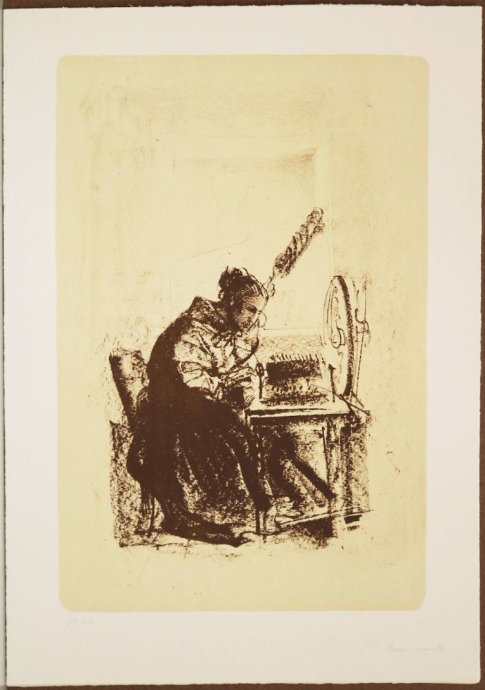 Lithographie Annigoni - Il filatoio