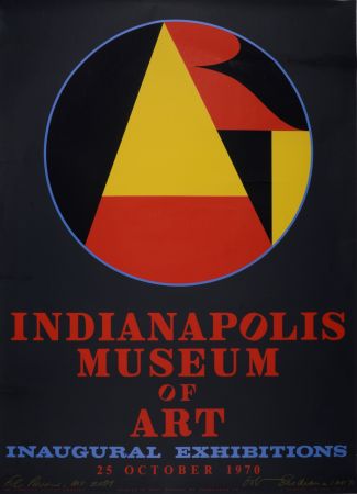 Sérigraphie Indiana - Indianapolis Museum of Art, Inaugural Exhibitions, 1970 - Hand-signed