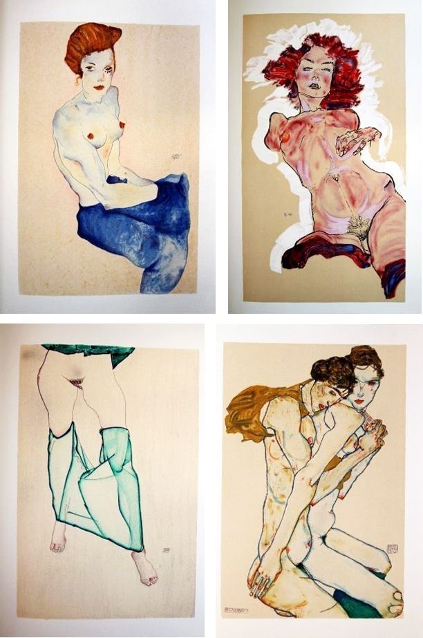 Livre Illustré Schiele - Jane Kallir. SCHIELE EROTICA. 20 LITHOGRAPHIES. Le porfolio complet (Anthèse 2007)