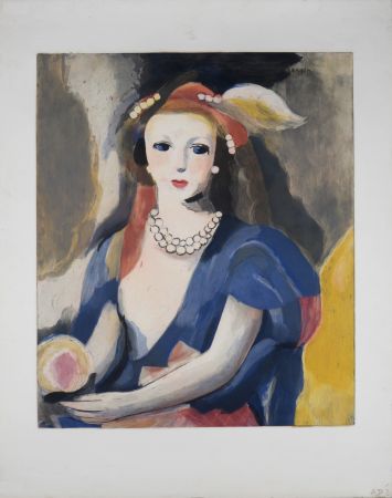 Eau-Forte Laurencin - Jeune femme au collier de perles, circa 1980
