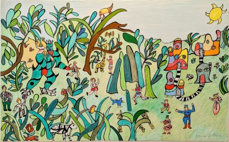 Lithographie De Saint Phalle - Jungle I 