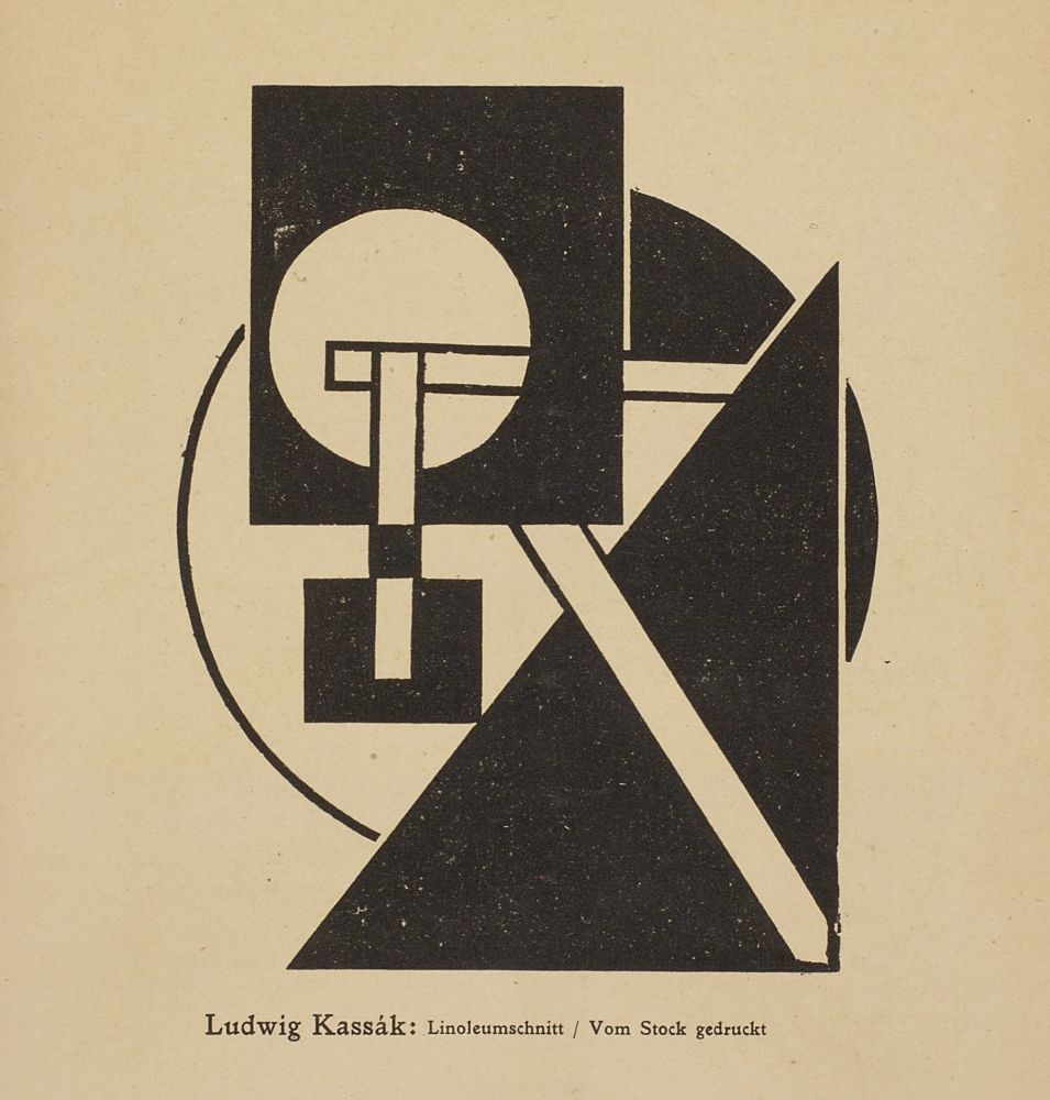 Linogravure Kassak - Képarchitektúra (Pictorial Architecture)