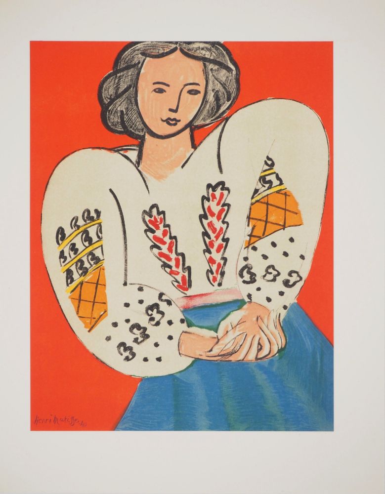 Lithographie Matisse - La blouse roumaine