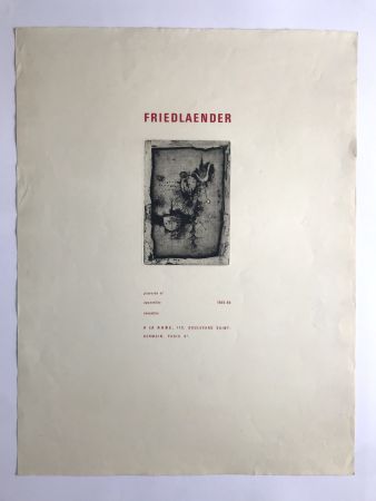 Affiche Friedlaender - La Hune