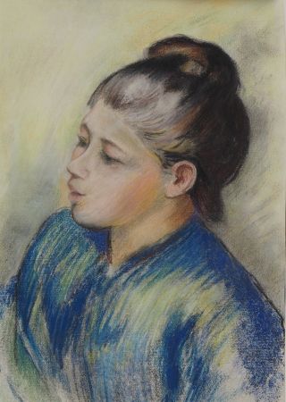 Lithographie Renoir - La jeune fille au chignon