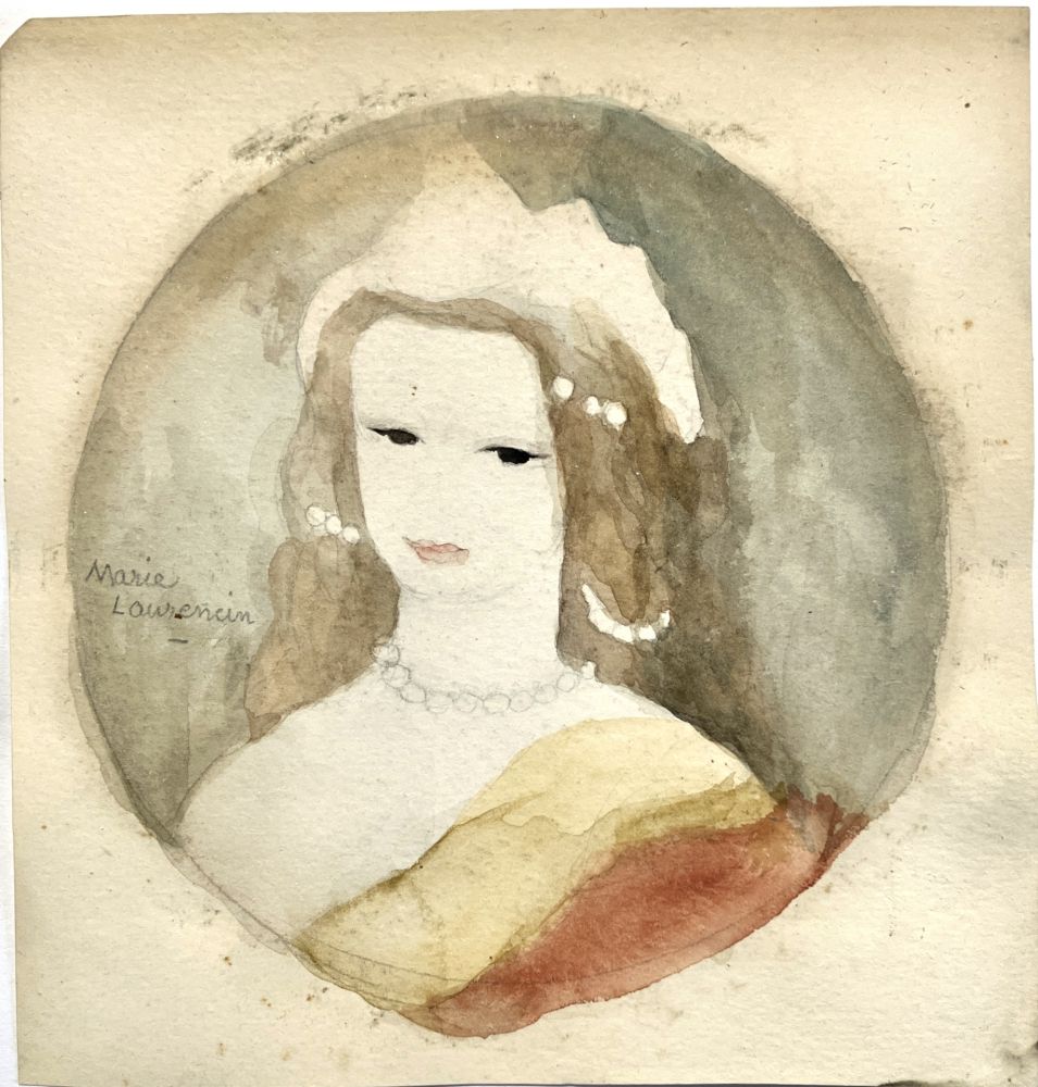 Aucune Technique Laurencin - La jeune fille au collier, vers 1940