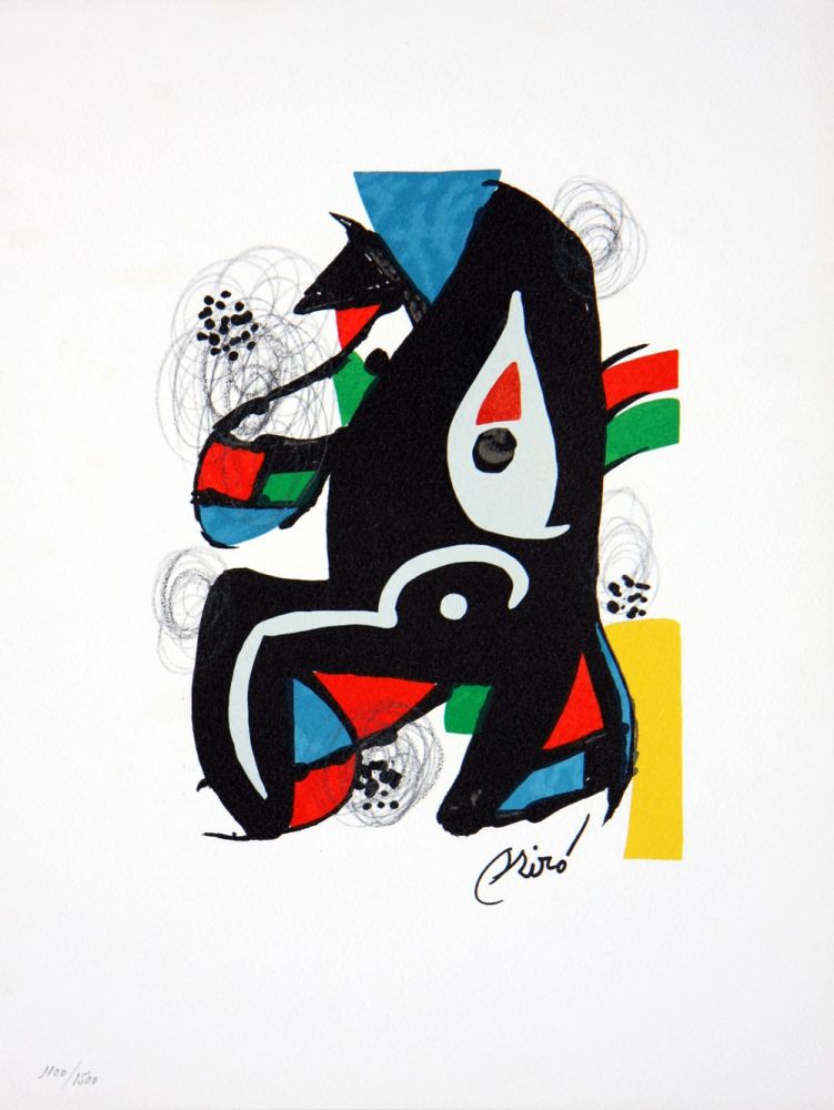 Lithographie Miró - La Melodie Acide (M. 1221)