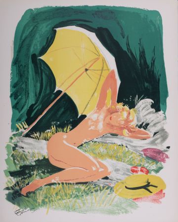 Lithographie Domergue - La Parisienne : Starlette, 1956