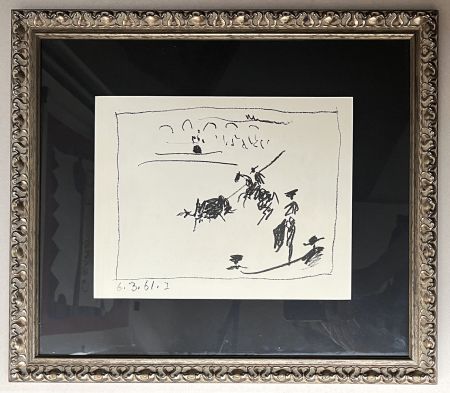 Lithographie Picasso - LA PIQUE (A los toros). Lithographie originale (1961)