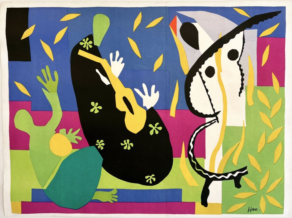 Lithographie Matisse - LA TRISTESSE DU ROI. Lithographie (1952)