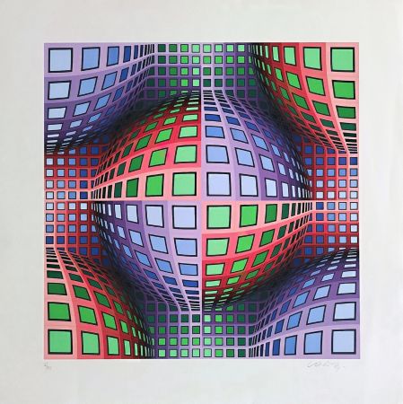 Sérigraphie Vasarely - Lava