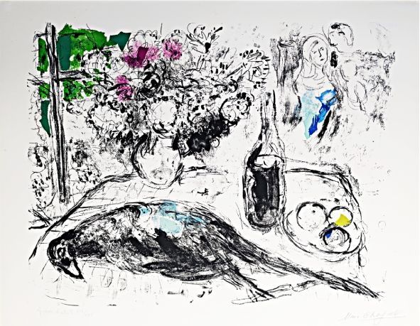 Lithographie Chagall - Le Faisan