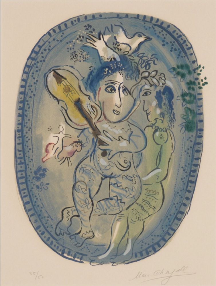 Lithographie Chagall - Le Jeu