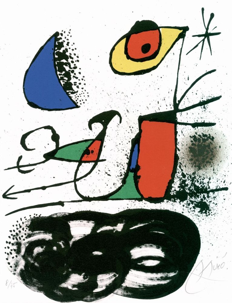 Lithographie Miró - Le Monde de l'art n'est pas le monde du pardon