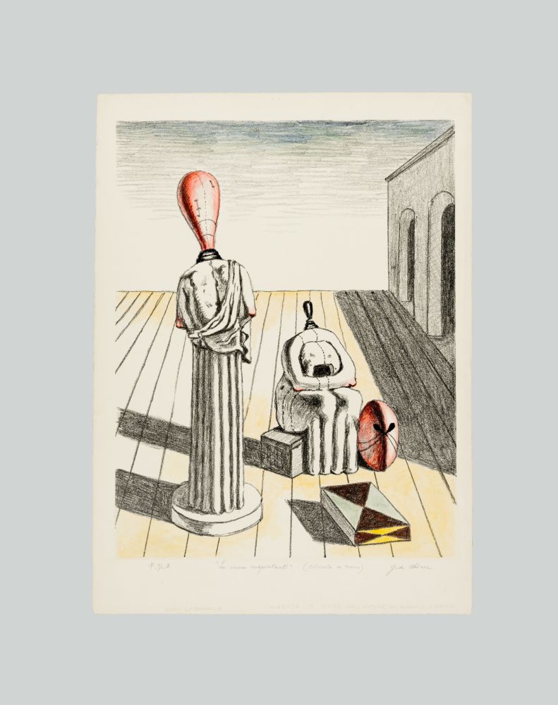 Lithographie De Chirico - Le Muse inquietanti