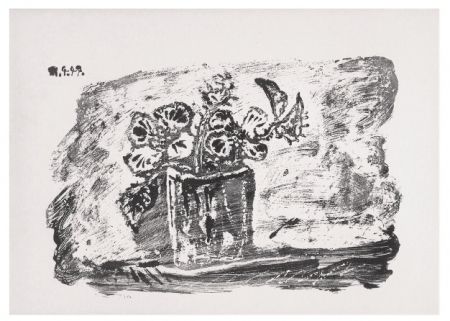 Lithographie De Pablo Picasso Le Petit Pot De Fleurs Sur Amorosart