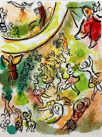 Lithographie Chagall - Le Plafond de l'Opéra de Paris