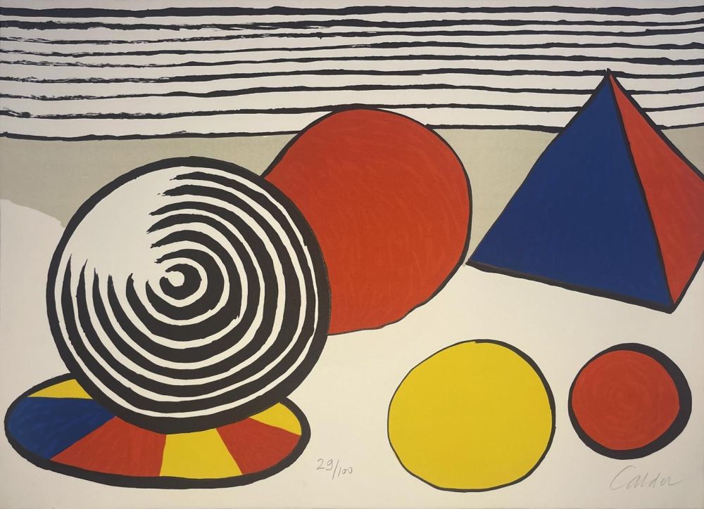 Lithographie Calder - Le point de non retour / The Point of No Return from La Memoire Elementaire