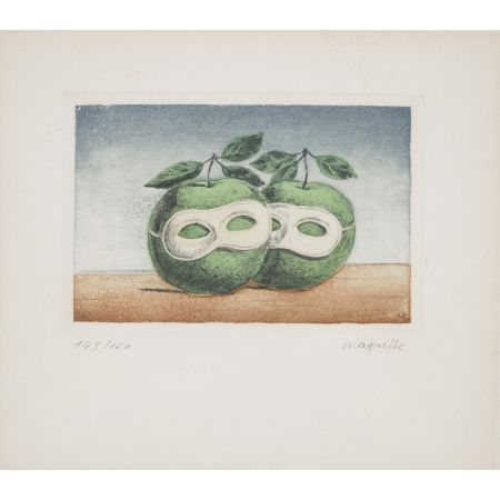 Eau-Forte Et Aquatinte Magritte - LE PRÊTRE MARIÉ, PLATE I, FROM SIGNE DE SURVIE AU TEMPS D'AMOUR, 1968 