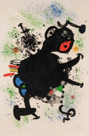 Lithographie Miró - Le rhinocérine