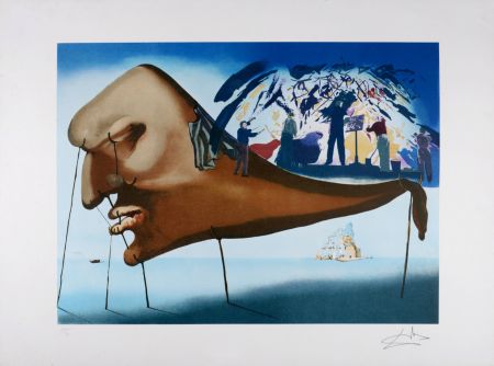 Lithographie Dali - Le Sommeil, circa 1982 - Hand-signed