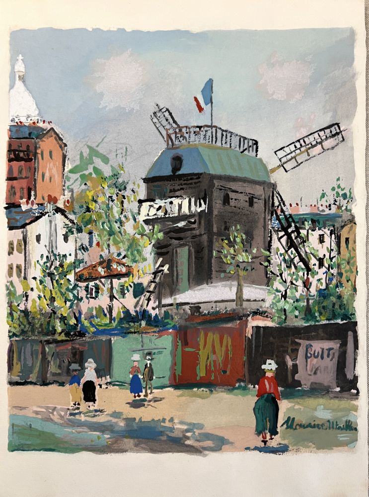 Livre Illustré Utrillo - LE VILLAGE INSPIRÉ. Avec 12 gouaches par Maurice Utrillo (1954)