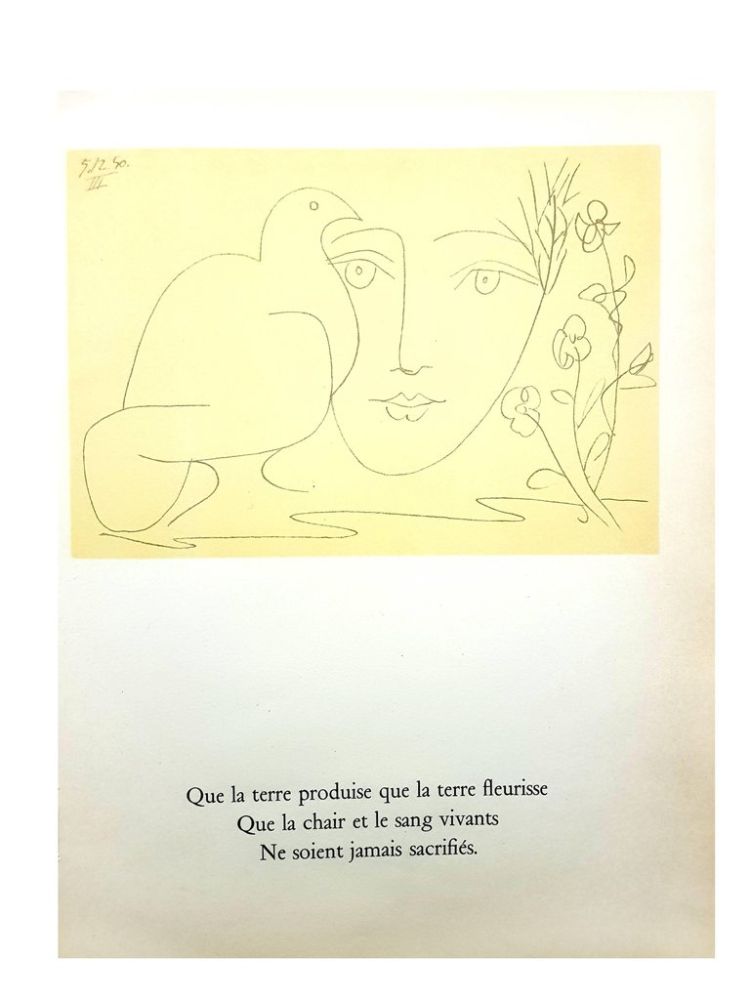 Lithographie de Pablo Picasso (After), Le Visage de la Paix sur Amorosart