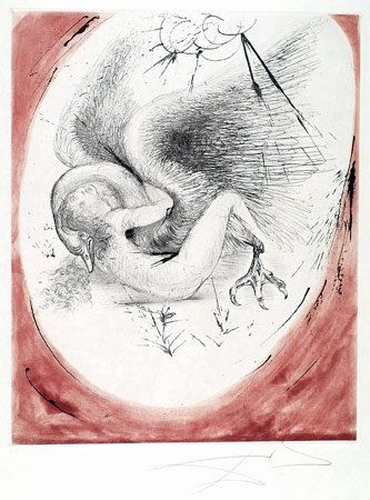 Gravure Dali - Leda et le Cygne (Leda and the Swan)