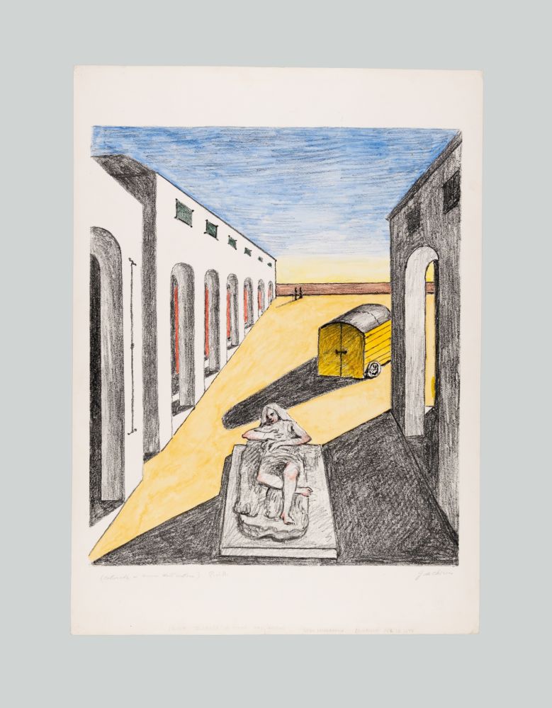 Lithographie De Chirico - L'enigma del pomeriggio