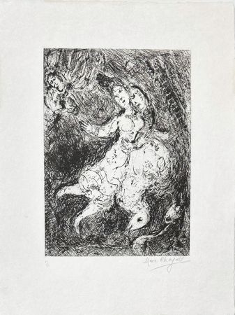 Gravure Chagall - L'envolée