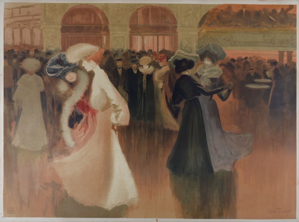 Lithographie Abel-Truchet - Les Danseuses, 1900